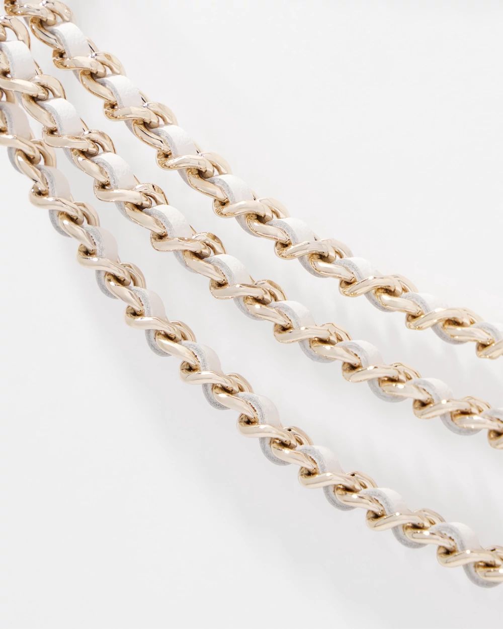 Chain Woven Leather Belt | White House Black Market